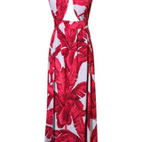 Jungle – Red / Grey Palm Vera Dress