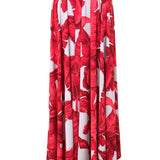 Jungle – Red / Grey Palm Vera Skirt