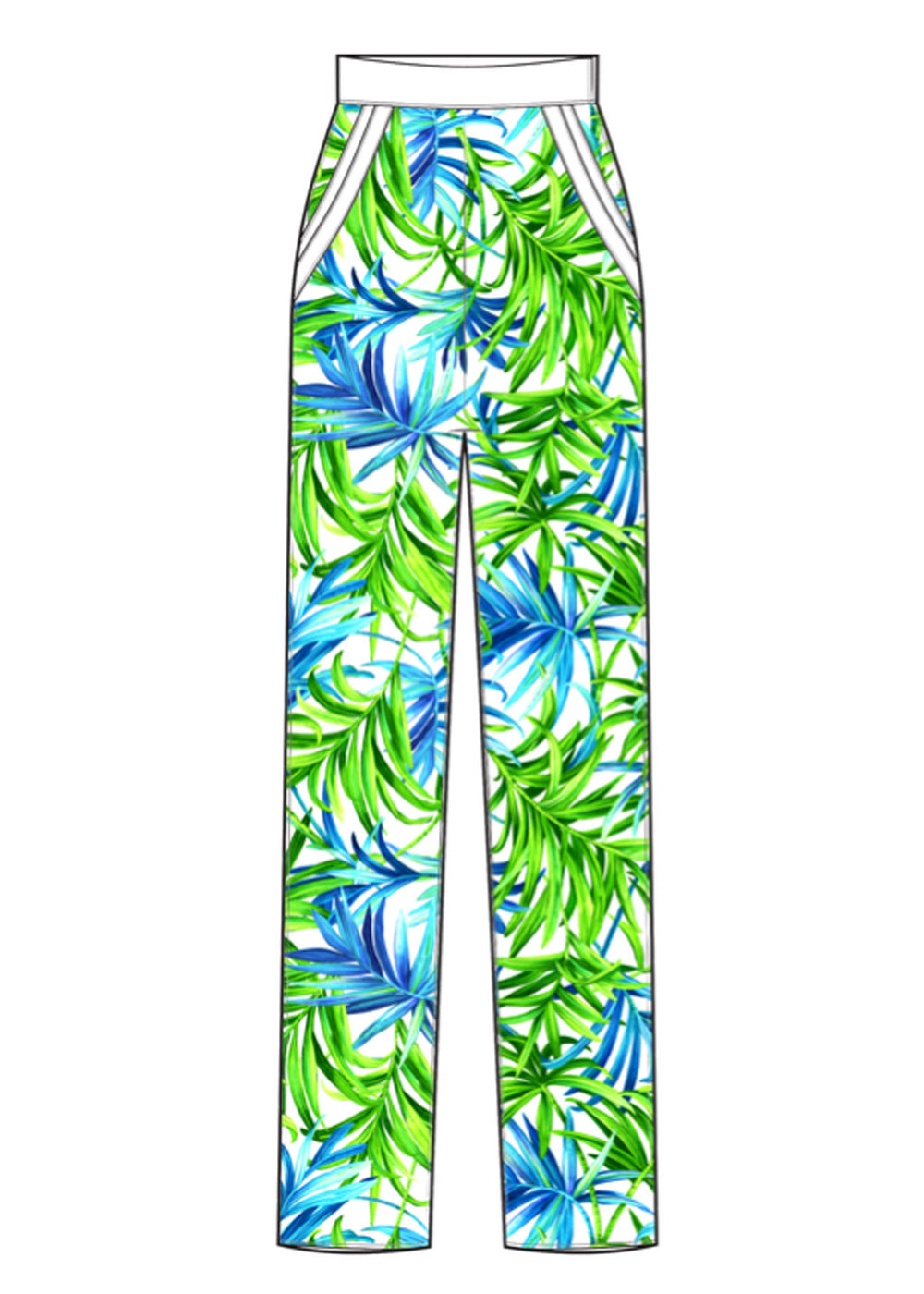 Euphoria - Paradise Palm Pants (Off-White)