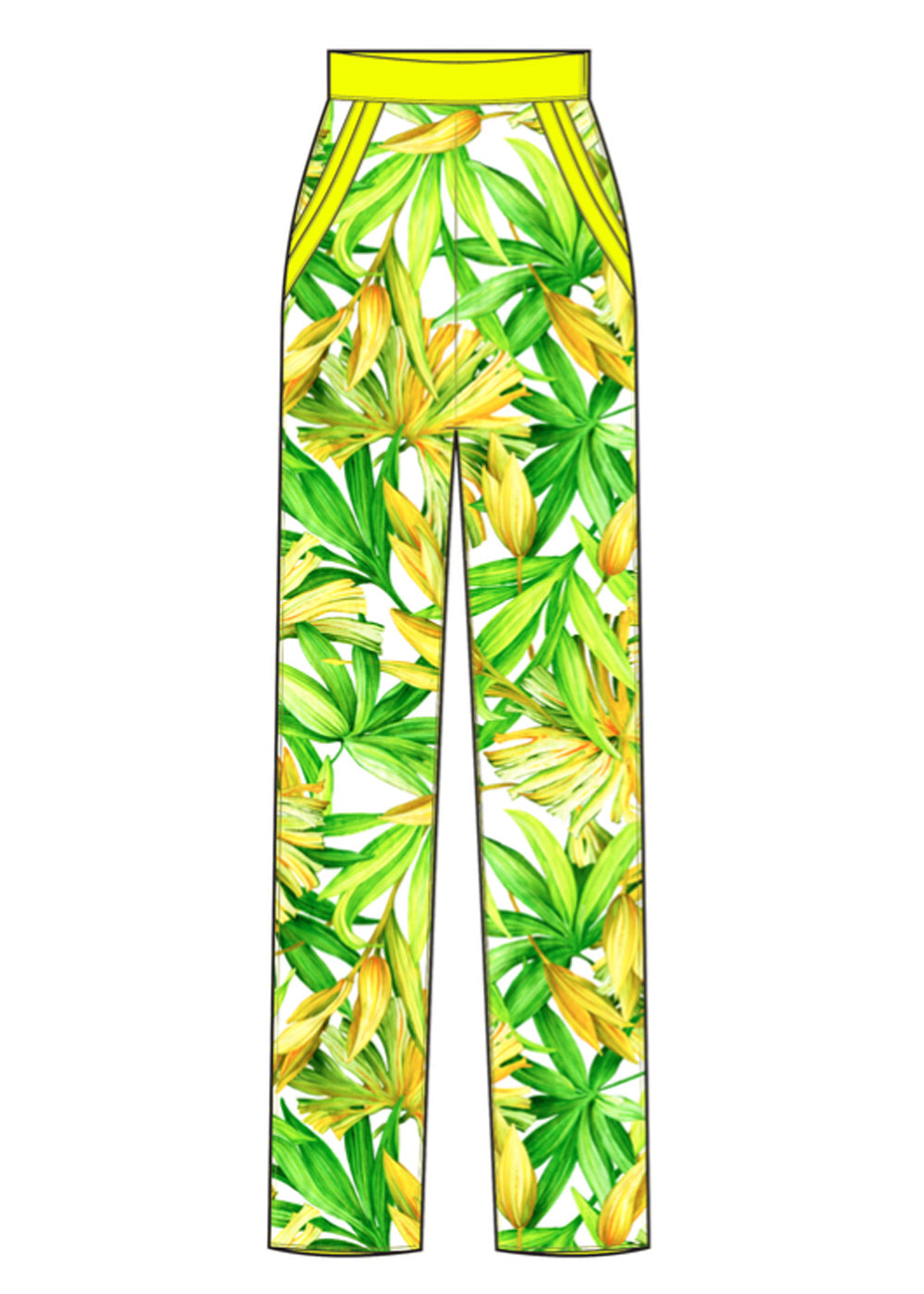 Euphoria - Secret Garden Pants (Neon Yellow)