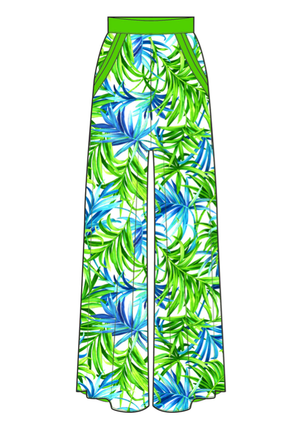 Euphoria - Paradise Palm Pants (Neon Green)